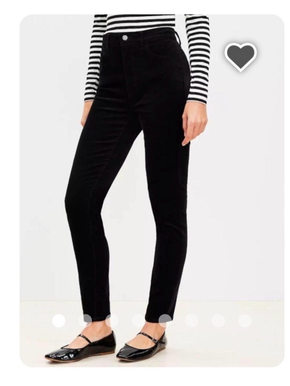 Black High-Rise Skinny Corduroys - Women